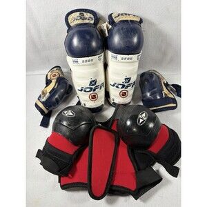 Easton Youth Hockey Chest/Shoulder Jofa Shin And Jofa Elbow Protectors.